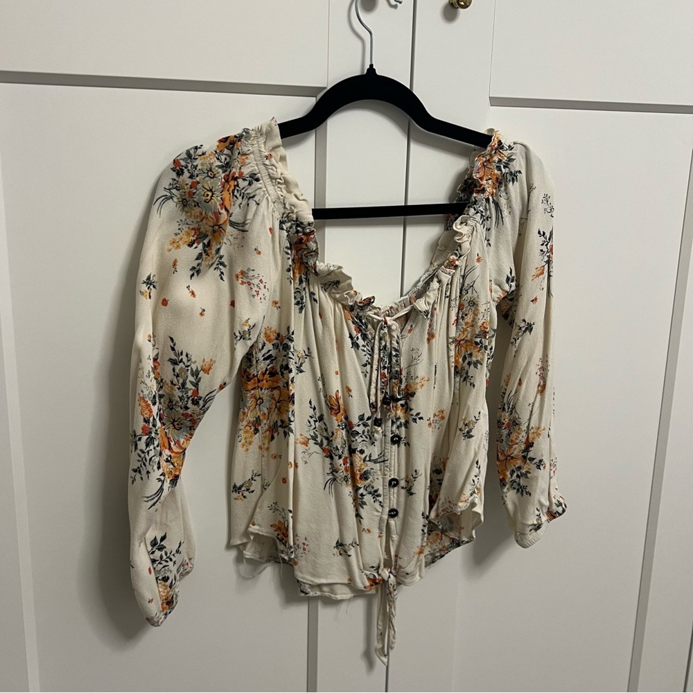 Floral Ruffle Women's Top